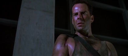 Filmruta med Bruce Willis i Die Hard