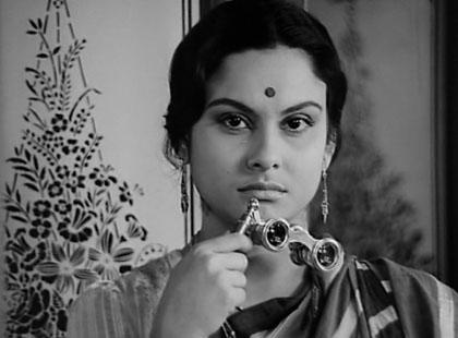 Filmruta med Madhabi Mukherjee i Charulata