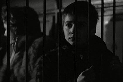 Filmruta från De 400 slagen med Jean-Pierre Léaud