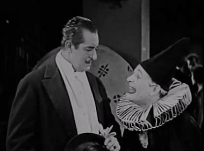 Filmruta från He Who Gets Slapped med Bibi Andersson och Victor Sjöström