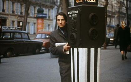 Filmruta från Stulna kyssar med Jean-Pierre Léaud